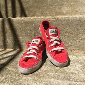 *Converse Allstar Sz 5.5 Mesh and Canvas Red Shoes
